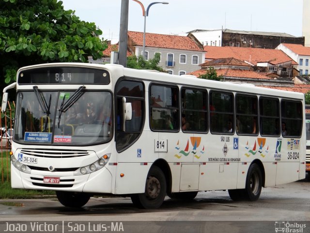 Viação Primor 36-024 na cidade de São Luís, Maranhão, Brasil, por João Victor. ID da foto: 2825809.