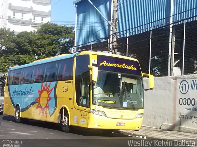 Expresso Amarelinho 326 na cidade de Sorocaba, São Paulo, Brasil, por Weslley Kelvin Batista. ID da foto: 2824676.