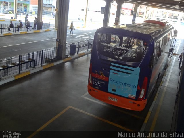 Viação Piracicabana 1672 na cidade de São Bernardo do Campo, São Paulo, Brasil, por Marco Antonio da Silva. Número da foto: #2826006.