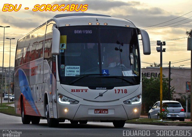 BBTT - Benfica Barueri Transporte e Turismo 1718 na cidade de Sorocaba, São Paulo, Brasil, por EDUARDO - SOROCABUS. Número da foto: #2826017.
