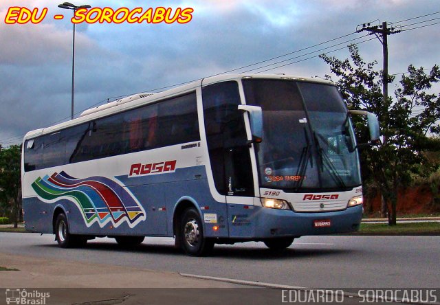 Rosa Turismo 5190 na cidade de Sorocaba, São Paulo, Brasil, por EDUARDO - SOROCABUS. ID da foto: 2826011.