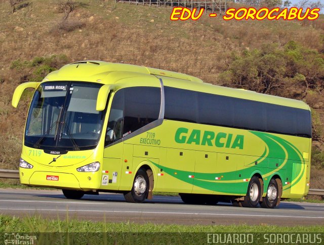 Viação Garcia 7119 na cidade de Sorocaba, São Paulo, Brasil, por EDUARDO - SOROCABUS. Número da foto: #2826862.