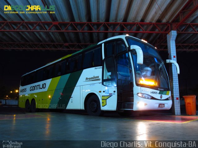 Empresa Gontijo de Transportes 14955 na cidade de Vitória da Conquista, Bahia, Brasil, por Diego Charlis Coelho. Número da foto: #2826734.