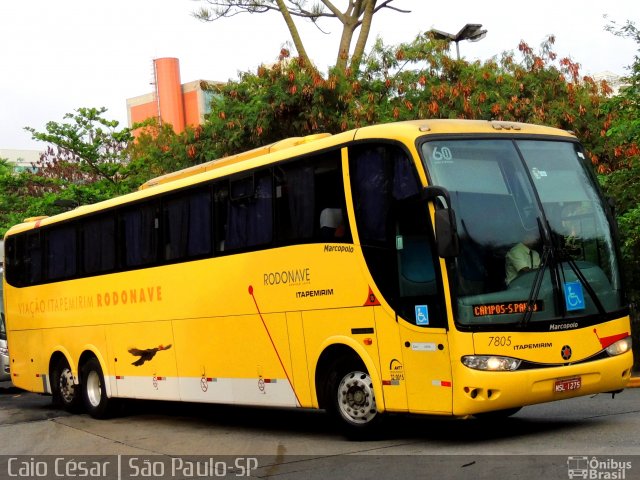 Viação Itapemirim 7805 na cidade de São Paulo, São Paulo, Brasil, por Caio César de Freitas Lopes. Número da foto: #2879128.