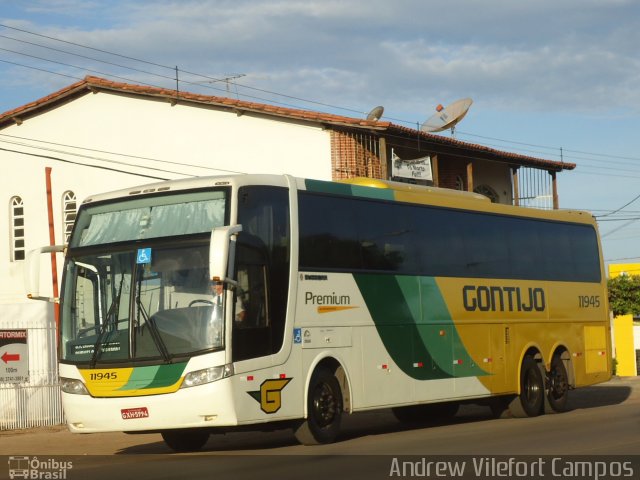 Empresa Gontijo de Transportes 11945 na cidade de Pirapora, Minas Gerais, Brasil, por Andrew Campos. ID da foto: 2879896.