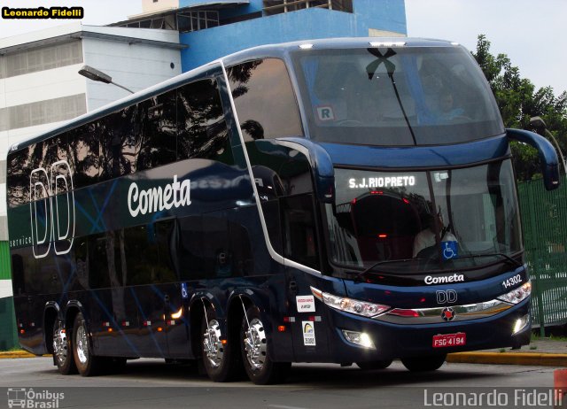 Viação Cometa 14302 na cidade de São Paulo, São Paulo, Brasil, por Leonardo Fidelli. Número da foto: #2879786.
