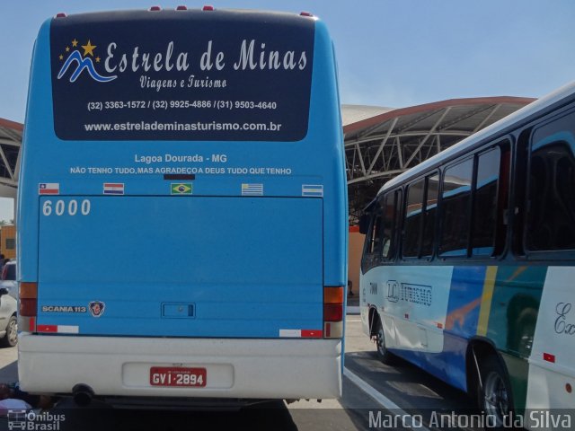 Estrela de Minas Viagens e Turismo 6000 na cidade de Aparecida, São Paulo, Brasil, por Marco Antonio da Silva. Número da foto: #2880135.