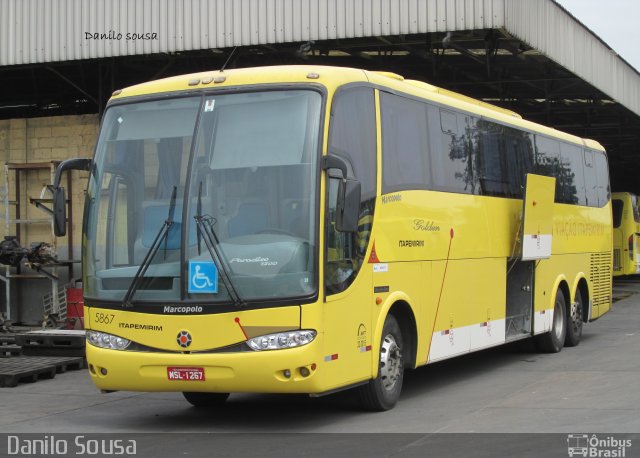 Viação Itapemirim 5867 na cidade de Rio de Janeiro, Rio de Janeiro, Brasil, por Danilo Souza. ID da foto: 2880763.