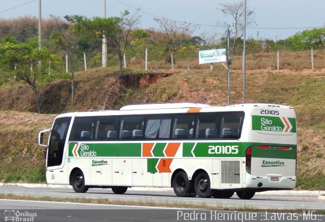 Cia. São Geraldo de Viação 20105 na cidade de Ribeirão Vermelho, Minas Gerais, Brasil, por Pedro Henrique Gumercindo da Silva. ID da foto: 2879185.