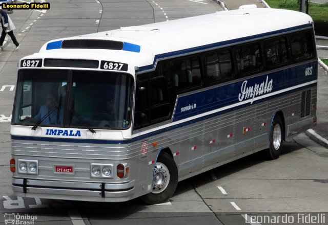 Auto Viação Impala 6827 na cidade de São Paulo, São Paulo, Brasil, por Leonardo Fidelli. ID da foto: 2900934.