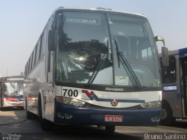 Gracimar Transporte e Turismo 700 na cidade de Taboão da Serra, São Paulo, Brasil, por Bruno Santino. ID da foto: 2901372.