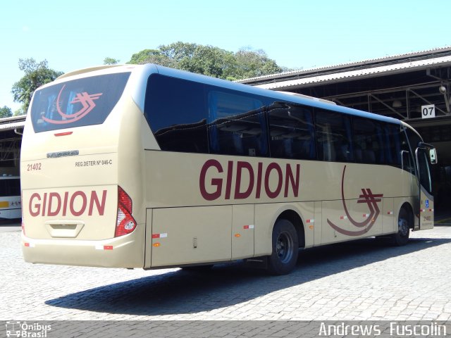 Gidion Transporte e Turismo 21402 na cidade de Joinville, Santa Catarina, Brasil, por Andrews  Fuscolin. ID da foto: 2901571.