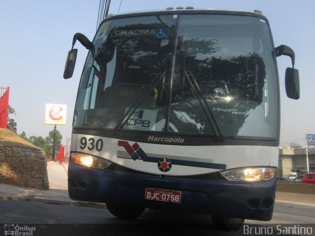 Gracimar Transporte e Turismo 930 na cidade de Taboão da Serra, São Paulo, Brasil, por Bruno Santino. Número da foto: #2901378.
