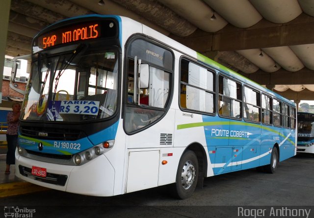 Viação Ponte Coberta RJ 190.022 na cidade de Nilópolis, Rio de Janeiro, Brasil, por Roger Silva. Número da foto: #2904484.
