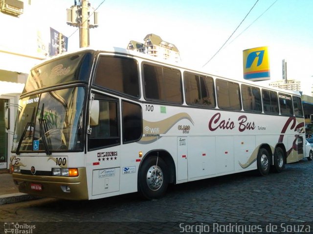 Caio Bus 100 na cidade de São Lourenço, Minas Gerais, Brasil, por Sergio Rodrigues de Souza. ID da foto: 2906714.