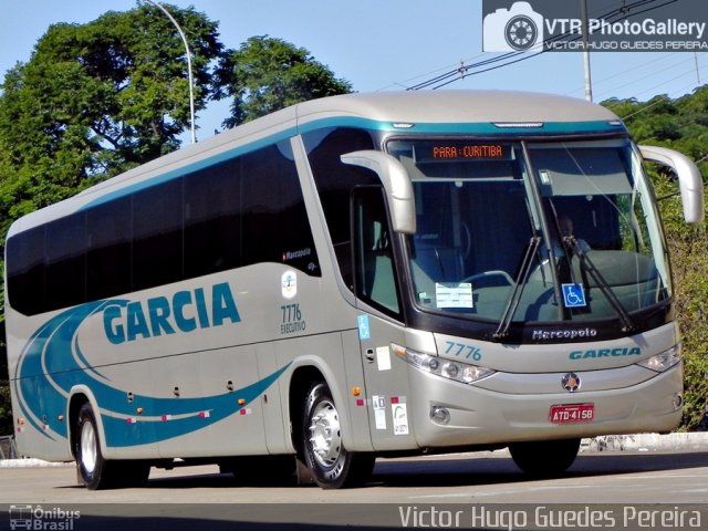 Viação Garcia 7776 na cidade de Maringá, Paraná, Brasil, por Victor Hugo Guedes Pereira. ID da foto: 2905624.