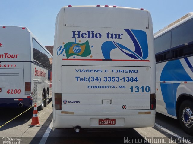 Helio Tur Transporte e Turismo 1310 na cidade de Aparecida, São Paulo, Brasil, por Marco Antonio da Silva. ID da foto: 2905994.