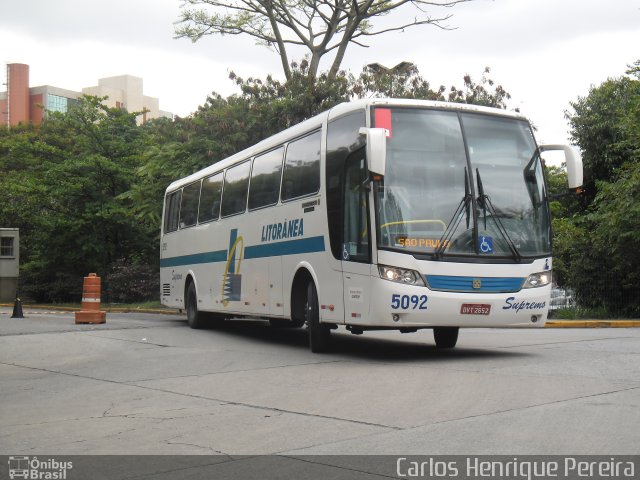 Litorânea Transportes Coletivos 5092 na cidade de São Paulo, São Paulo, Brasil, por Carlos Henrique Pereira. Número da foto: #2907101.