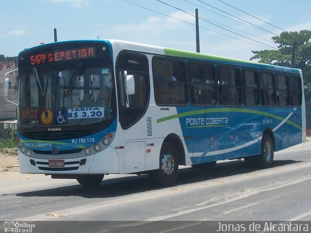 Viação Ponte Coberta RJ 190.115 na cidade de Nova Iguaçu, Rio de Janeiro, Brasil, por Jonas Alcantara. Número da foto: #2907750.