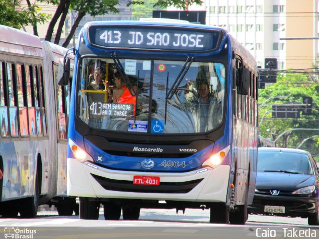 Onicamp Transporte Coletivo 4904 na cidade de Campinas, São Paulo, Brasil, por Caio  Takeda. Número da foto: #2908852.