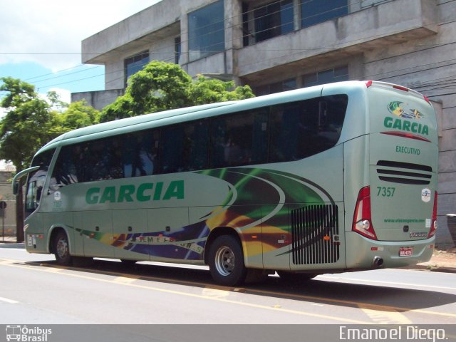 Viação Garcia 7357 na cidade de Apucarana, Paraná, Brasil, por Emanoel Diego.. ID da foto: 2907954.