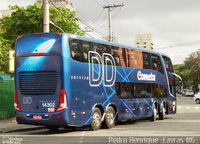 Viação Cometa 14302 na cidade de São Paulo, São Paulo, Brasil, por Pedro Henrique Gumercindo da Silva. Número da foto: #2907898.