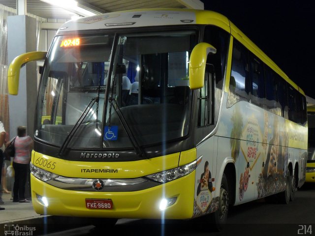 Viação Itapemirim 60065 na cidade de Belo Horizonte, Minas Gerais, Brasil, por Luiz Fernando. Número da foto: #2910438.