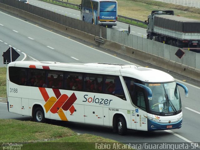 Solazer Transportes e Turismo 3188 na cidade de Aparecida, São Paulo, Brasil, por Fabio Alcantara. Número da foto: #2910809.