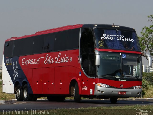 Expresso São Luiz 6990 na cidade de Brasília, Distrito Federal, Brasil, por João Victor. ID da foto: 2911836.