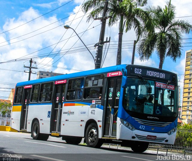 Transportadora Globo 472 na cidade de Recife, Pernambuco, Brasil, por João Bosco Melo Farias Severo de Almeida. Número da foto: #2912195.