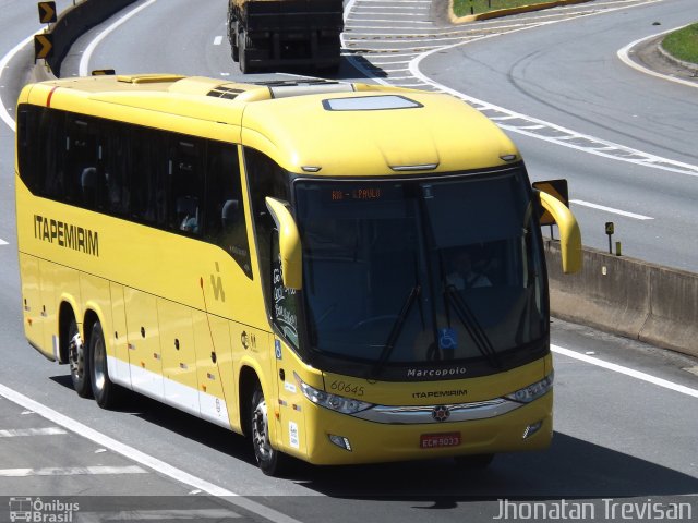 Viação Itapemirim 60645 na cidade de Lavrinhas, São Paulo, Brasil, por Jhonatan Diego da Silva Trevisan. ID da foto: 2913126.