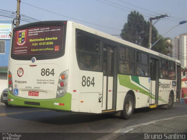 Viação Pirajuçara 864 na cidade de Taboão da Serra, São Paulo, Brasil, por Bruno Santino. ID da foto: 2913850.