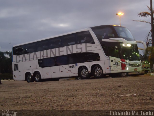 Auto Viação Catarinense 3507 na cidade de Florianópolis, Santa Catarina, Brasil, por Eduardo Machado. ID da foto: 2915414.