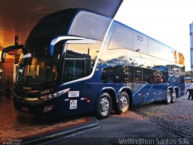 Viação Cometa 14304 na cidade de São Carlos, São Paulo, Brasil, por Lucas Miranda. ID da foto: 2914479.