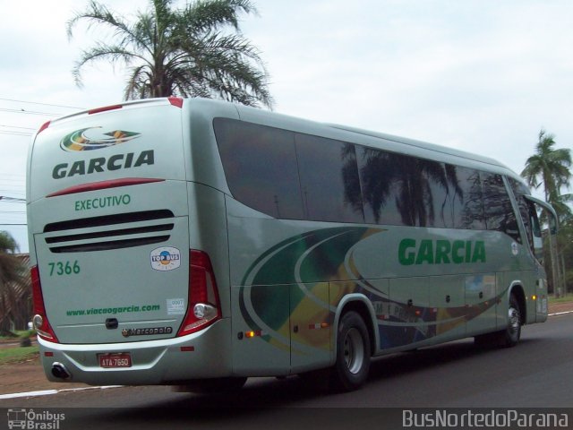 Viação Garcia 7366 na cidade de Rolândia, Paraná, Brasil, por Josino Vieira. Número da foto: #2914863.