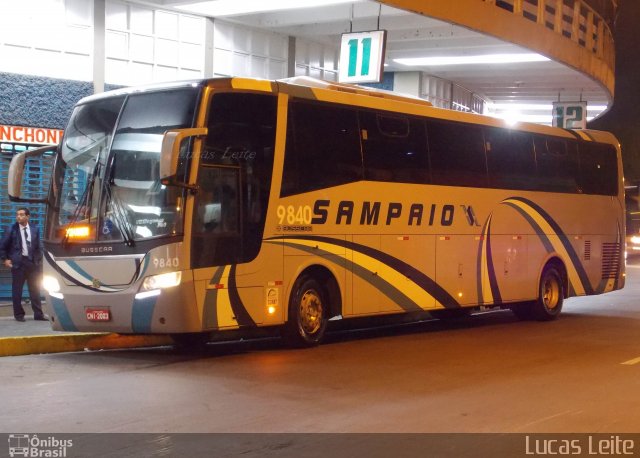 Viação Sampaio 9840 na cidade de Aparecida, São Paulo, Brasil, por Lucas Leite. Número da foto: #2916181.