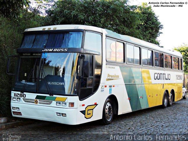 Empresa Gontijo de Transportes 11280 na cidade de João Monlevade, Minas Gerais, Brasil, por Antonio Carlos Fernandes. ID da foto: 2917484.