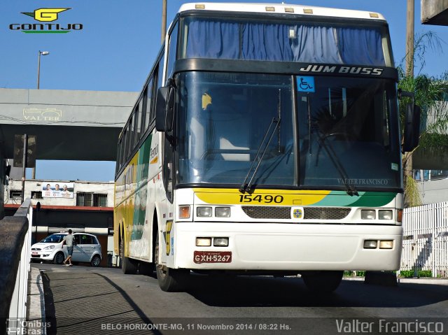 Empresa Gontijo de Transportes 15490 na cidade de Belo Horizonte, Minas Gerais, Brasil, por Valter Francisco. ID da foto: 2919113.