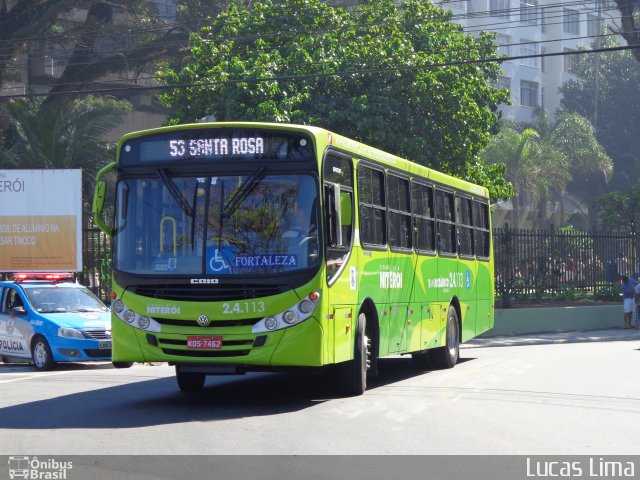 Viação Fortaleza 2.4.113 na cidade de Niterói, Rio de Janeiro, Brasil, por Lucas Lima. Número da foto: #2918309.