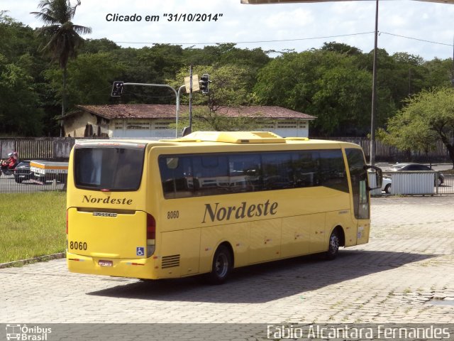 Viação Nordeste 8060 na cidade de João Pessoa, Paraíba, Brasil, por Fábio Alcântara Fernandes. ID da foto: 2918661.