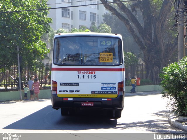 Auto Lotação Ingá 1.1.115 na cidade de Niterói, Rio de Janeiro, Brasil, por Lucas Lima. Número da foto: #2918307.