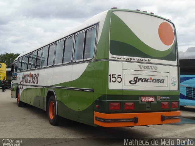Viação Graciosa 155 na cidade de São Paulo, São Paulo, Brasil, por Matheus de Melo Bento. Número da foto: #2920056.