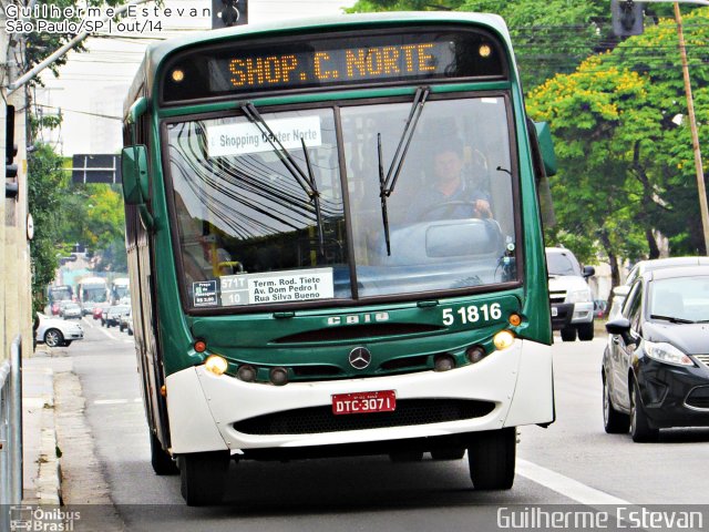 Via Sul Transportes Urbanos 5 1816 na cidade de São Paulo, São Paulo, Brasil, por Guilherme Estevan. ID da foto: 2923006.