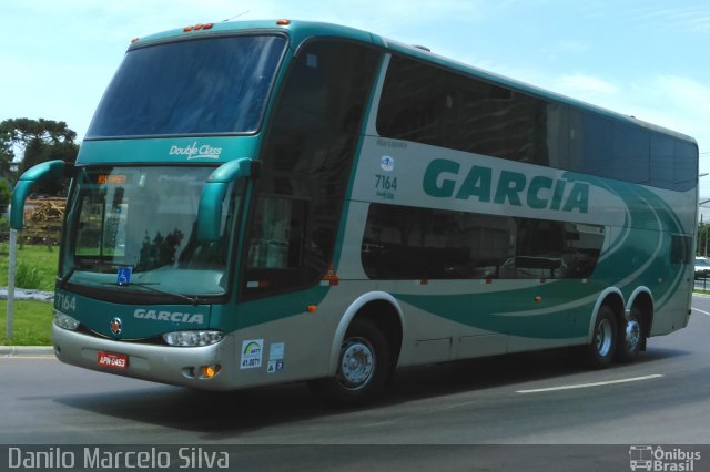 Viação Garcia 7164 na cidade de Curitiba, Paraná, Brasil, por Danilo Marcelo Silva. ID da foto: 2923333.