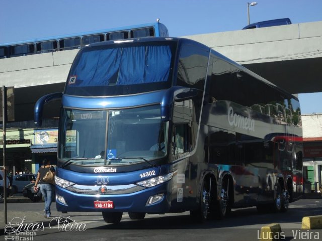 Viação Cometa 14302 na cidade de Belo Horizonte, Minas Gerais, Brasil, por Lucas Vieira. Número da foto: #2923097.