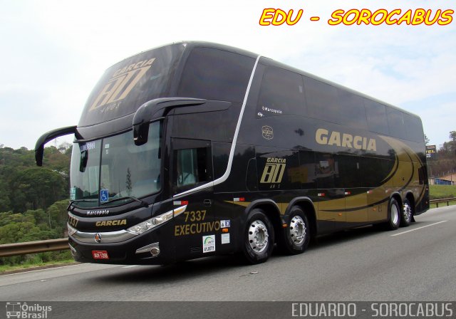 Viação Garcia 7337 na cidade de Araçariguama, São Paulo, Brasil, por EDUARDO - SOROCABUS. Número da foto: #2882562.