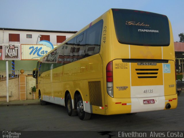 Viação Itapemirim 48135 na cidade de Três Marias, Minas Gerais, Brasil, por Elivelthon  Alves Costa. Número da foto: #2881244.