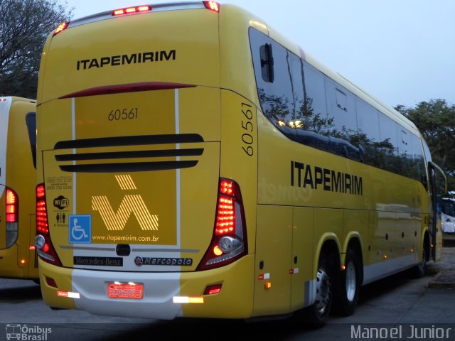 Viação Itapemirim 60561 na cidade de São Paulo, São Paulo, Brasil, por Manoel Junior. Número da foto: #2881030.