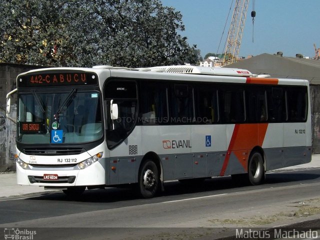 Evanil Transportes e Turismo RJ 132.112 na cidade de Rio de Janeiro, Rio de Janeiro, Brasil, por Mateus Machado. ID da foto: 2880979.