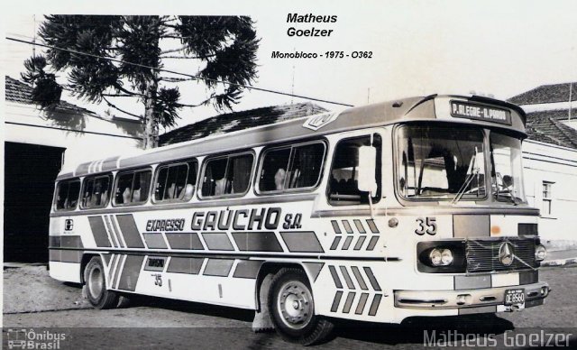 Expresso Gaucho 35 na cidade de Santa Cruz do Sul, Rio Grande do Sul, Brasil, por Matheus Goelzer. Número da foto: #2882341.